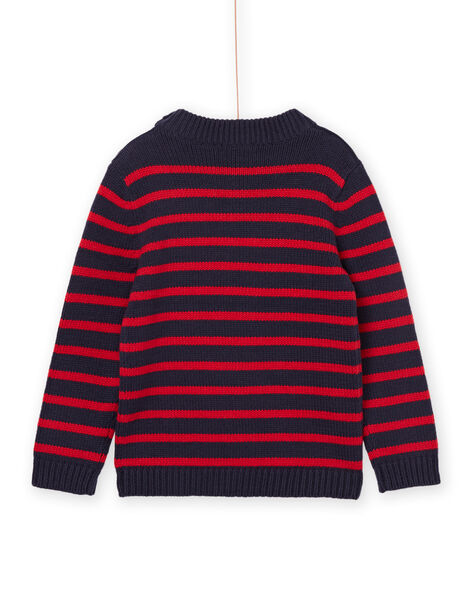 Maglia blu notte a righe rosse. POJOPUL3 / 22W902D3PUL705