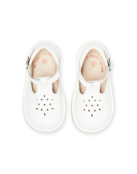 Scarpe baby perforate bianche neonato NUSALBASIB / 22KK3852D13000
