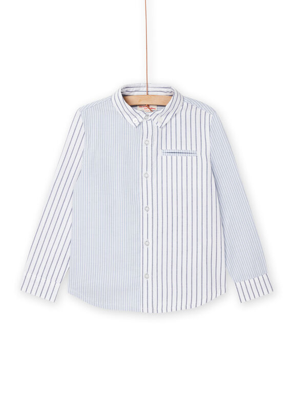 Camicia bianca e blu con stampa a righe ROBUCHEM / 23S90242CHM000