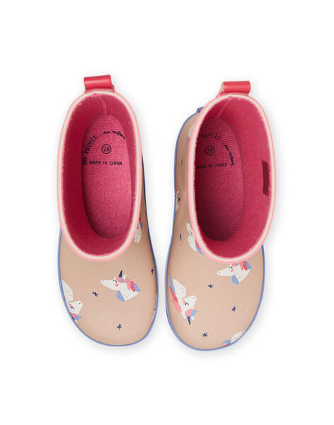 Stivali da pioggia fantasia motivo unicorno e stella bambina NAPLUILICOR / 22KK3561D0C320