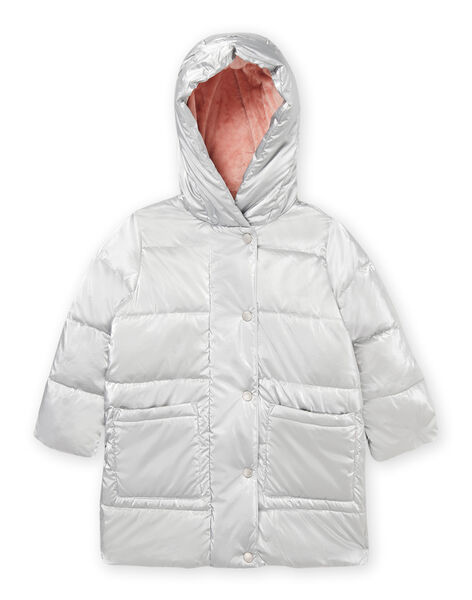 Piumino con cappuccio argentato PALONDOUN2 / 22W901G1D3E956