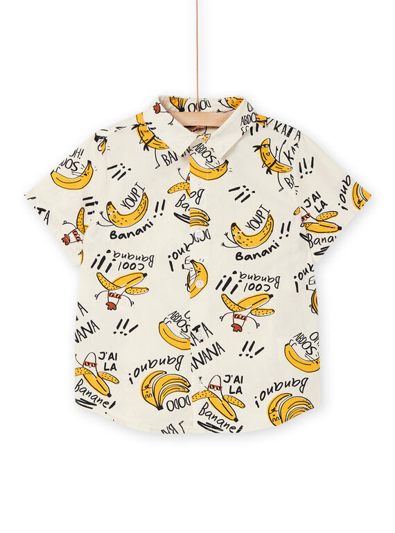Camicia bianca con stampa banane ROSUMSHIRT / 23S902Y1CHMA002