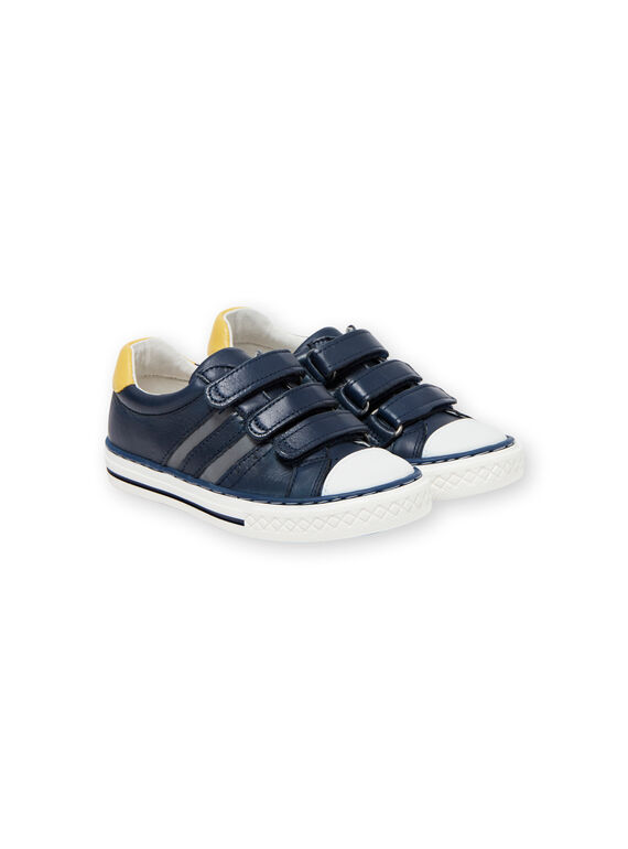 Sneakers navy e giallo bambino JGBASLIAGM / 20SK36Y1D3F070