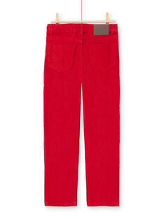 Pantaloni rossi in velluto bambino MOJOPAVEL3 / 21W90212PANF508