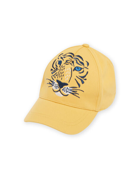 Cappellino giallo con motivo tigre bambino NYOJOCAP2 / 22SI02C4CHAB107