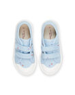 Sneakers in tela blu con stampa a fiori RITOILDENIM / 23KK3771D16C201