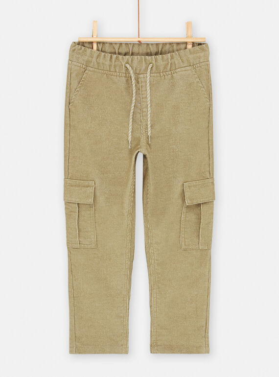 Pantaloni cargo kaki morbidi bambino SODUPAN / 23W902P1PAN626