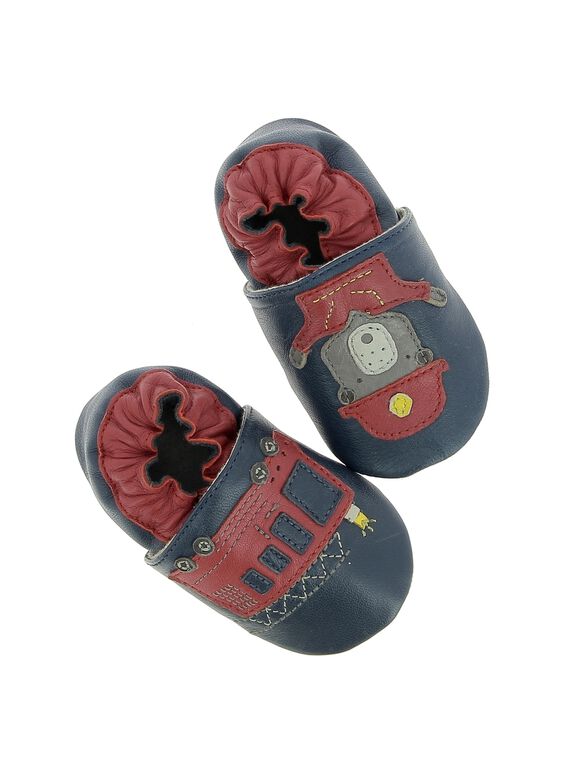 Baby boys' leather slippers DNGPOMPIER / 18WK47W1D3S070