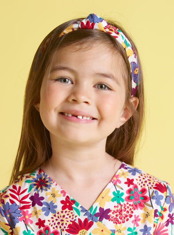 Cerchietto con stampa a fiori bambina MYAJOSERR2 / 21WI01S1TET009