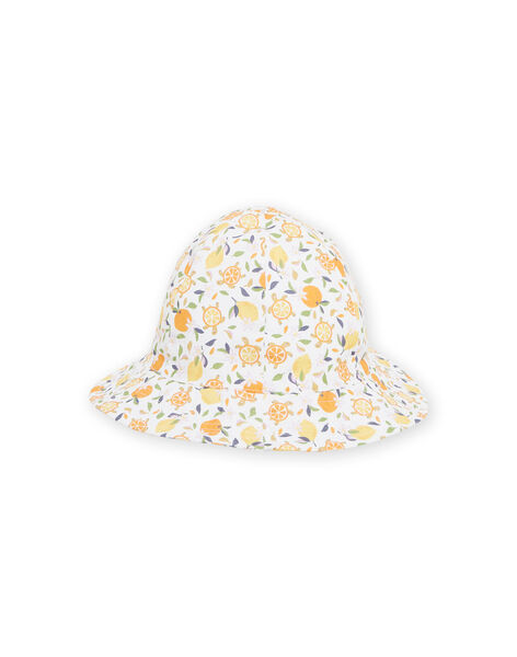 Cappello bianco e giallo neonata NYIHOCHA / 22SI09C3CHA000