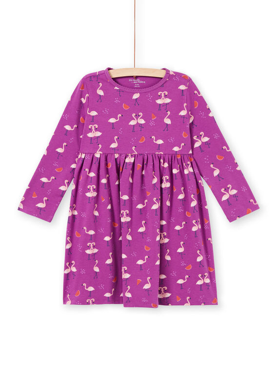 Camicia da notte viola fenicotteri rosa e cocomeri bambina MEFACHUFLA / 21WH1131CHN712