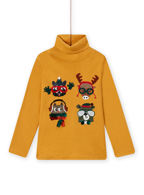 Dolcevita giallo motivi animali fantasia bambino MOSAUSOUP / 21W902P1SPLB107