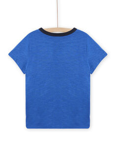 T-shirt blu inglese con motivo pappagallo bambino NOGATI3 / 22S902O1TMC702
