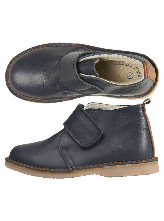 Stivaletti navy in pelle bambino GGBOOTVITAL / 19WK36X1D0D070