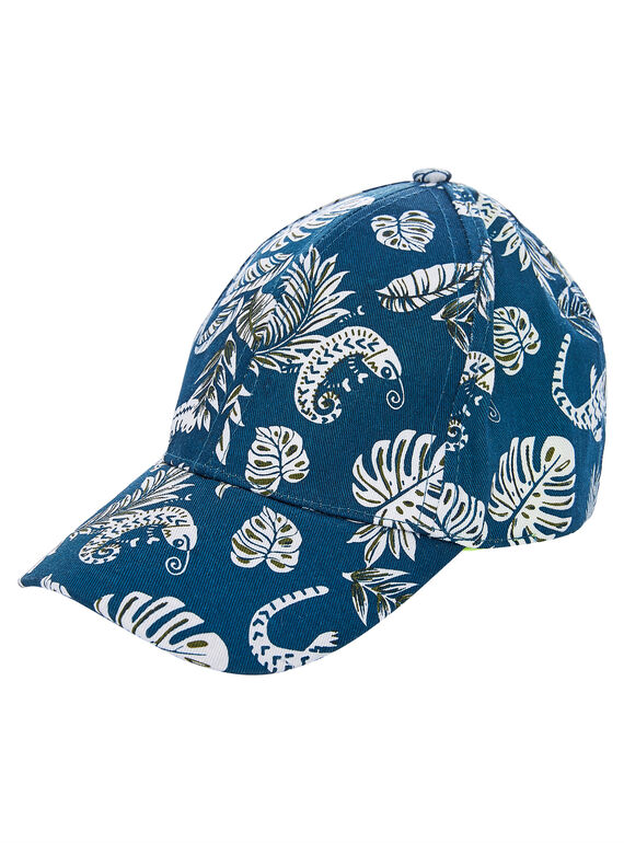 Cappellino bambino navy e bianco e interno giallo JYOCLOCAP / 20SI0211CHA715