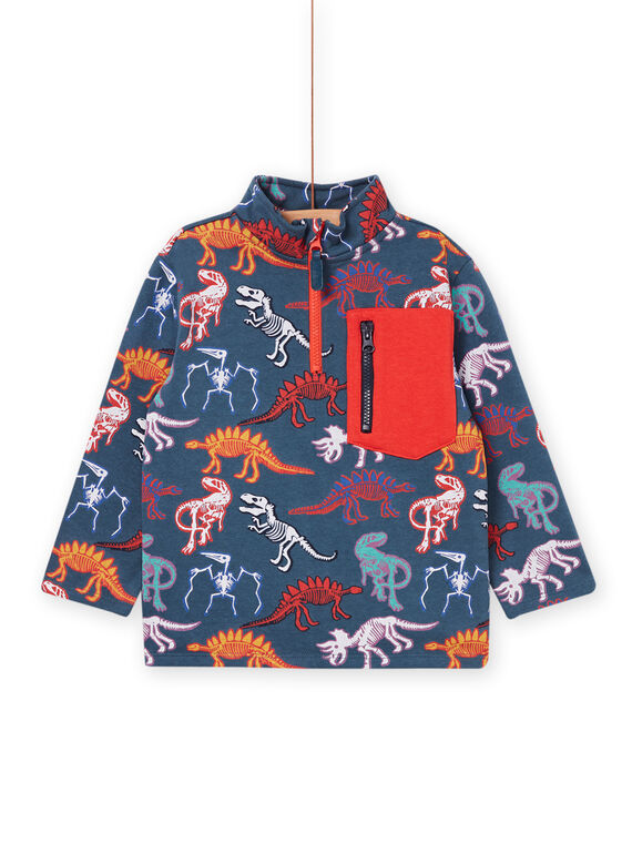 Felpa con stampa dinosauro multicolore POPRISWE / 22W902P1SWEC225