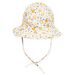 Cappello bianco e giallo neonata