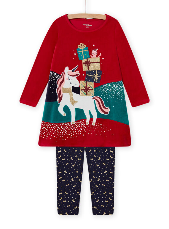 Camicia da notte con motivi natalizi e leggings bambina MEFACHUCAD / 21WH11F1CHNF529