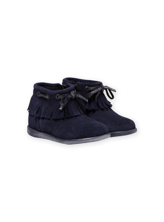 Stivaletti navy con frange neonata MIBOOTINDI / 21XK3771D0D070