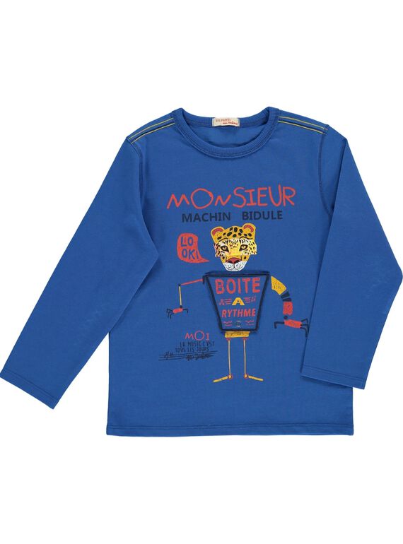 Boys' fancy long-sleeved T-shirt DOBLETEE1 / 18W90291TMLC209
