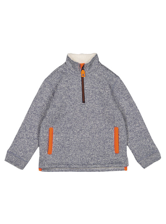 Maglia materiale tecnico interno effetto montone Grigio GOJOPULTEK1 / 19W902L3D2E090