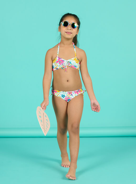 Bikini double face bianco bambina NYABIK3 / 22SI01L1MAI000
