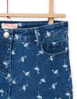 Shorts denim brut con stampa fenicottero rosa bambina NAJOSHORT3 / 22S90162SHOP271