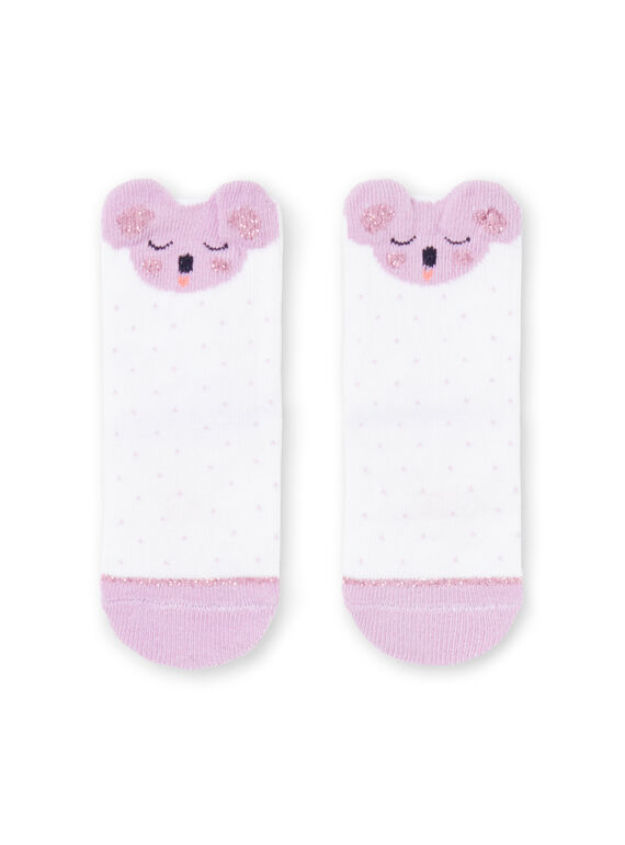 Calze bianche e glicine neonata LYIVISOQ / 21SI09U1SOQ000