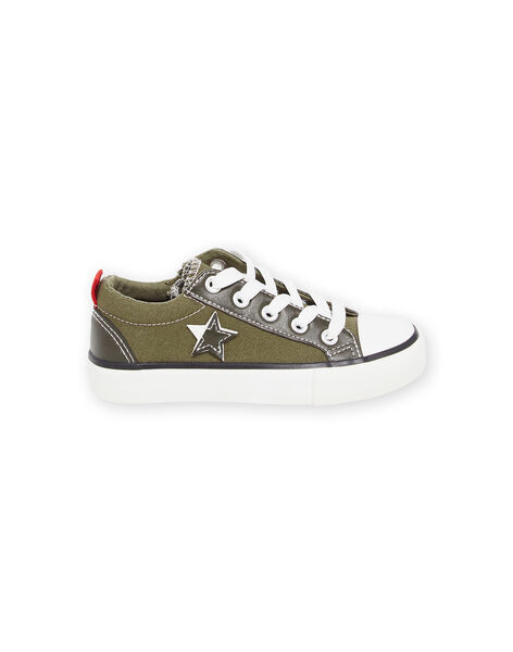 Sneakers in tela kaki con patch stella ROTOILKAKI / 23KK3675D16604
