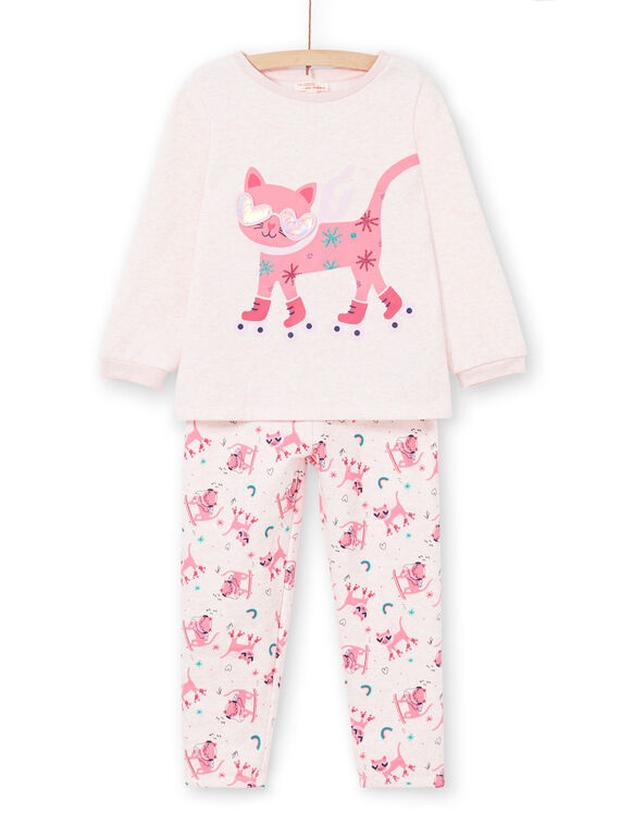 Pigiama bambina felpato imbottito motivo gatto LEFAPYJCHA / 21SH1111PYJD314