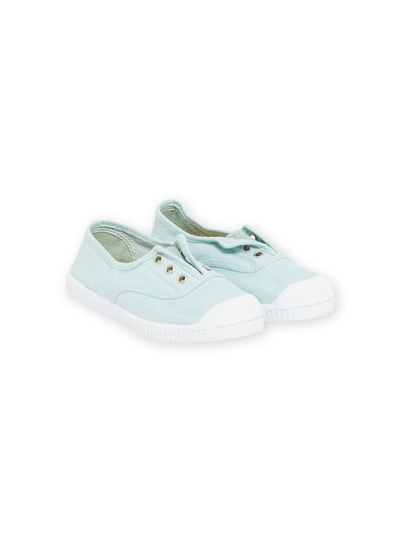 Sneakers in tela verde chiaro bambina NATOILCIEGRE / 22KK3596D16602