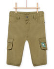 Pantaloni multitasche kaki neonato NUGAPAN1 / 22SG10O1PAN628