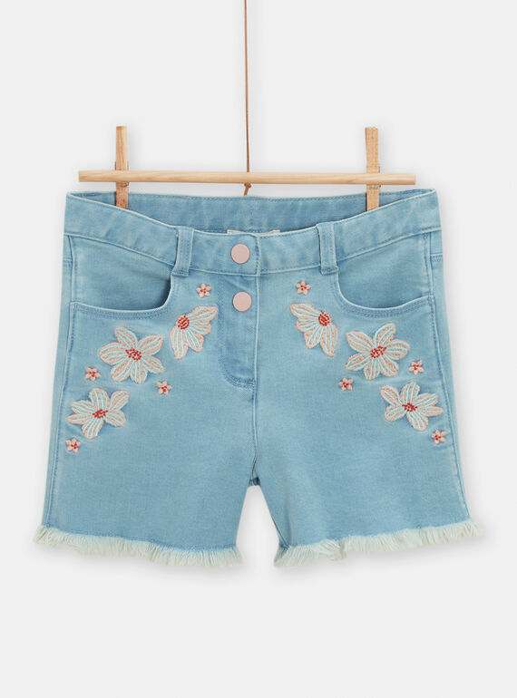 Shorts azzurri bambina TACOSHORT / 24S901N1SHOP272