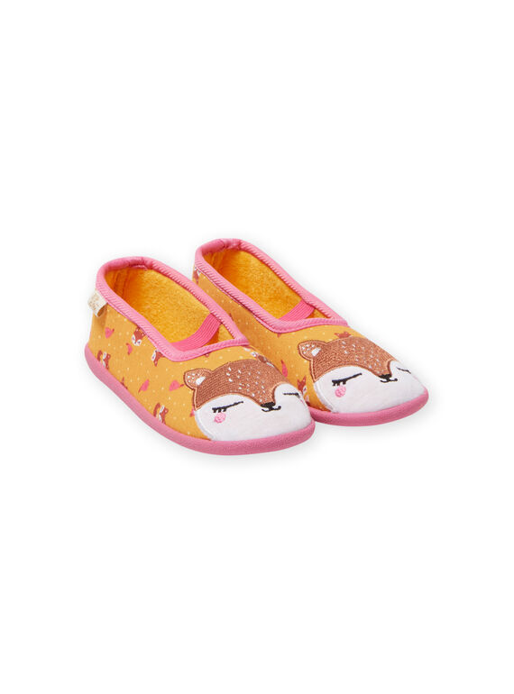 Pantofole gialle motivo volpe bambina MAPANTREN / 21XK3531D07010