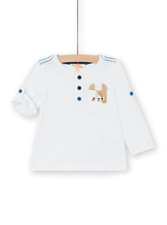 T-shirt bianca neonato LUJOTUN2 / 21SG1035TML000