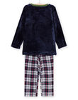 Pigiama t-shirt e pantaloni in velluto con motivo orso PEGOPYJTED / 22WH1231PYJ705