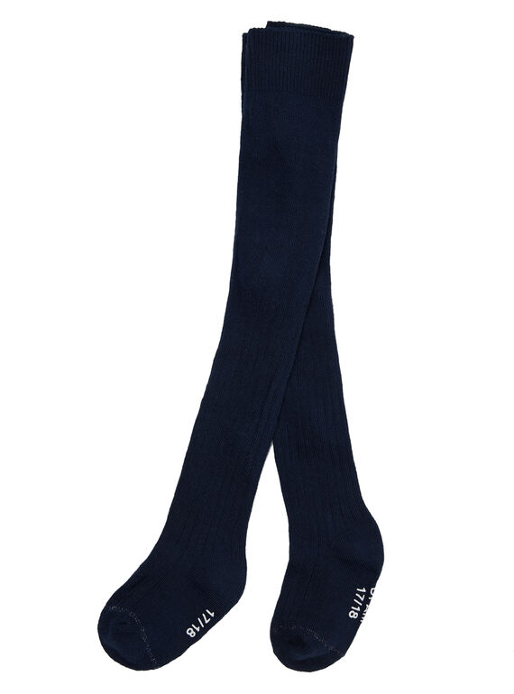 Collant in cotone a costine navy neonata JYIESCOL2 / 20SI0963COL070